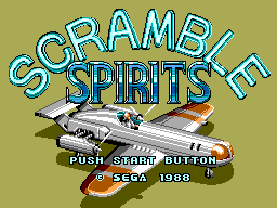 Scramble Spirits title screen for Sega Master System